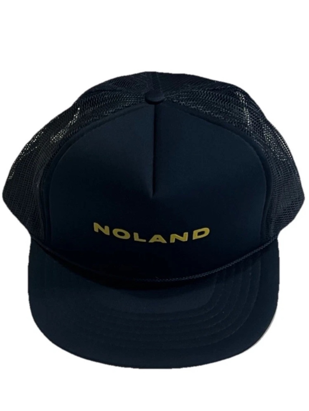 Vintage Noland Plumbing Promotional Navy Blue Mesh Trucker SnapBack Hat RARE